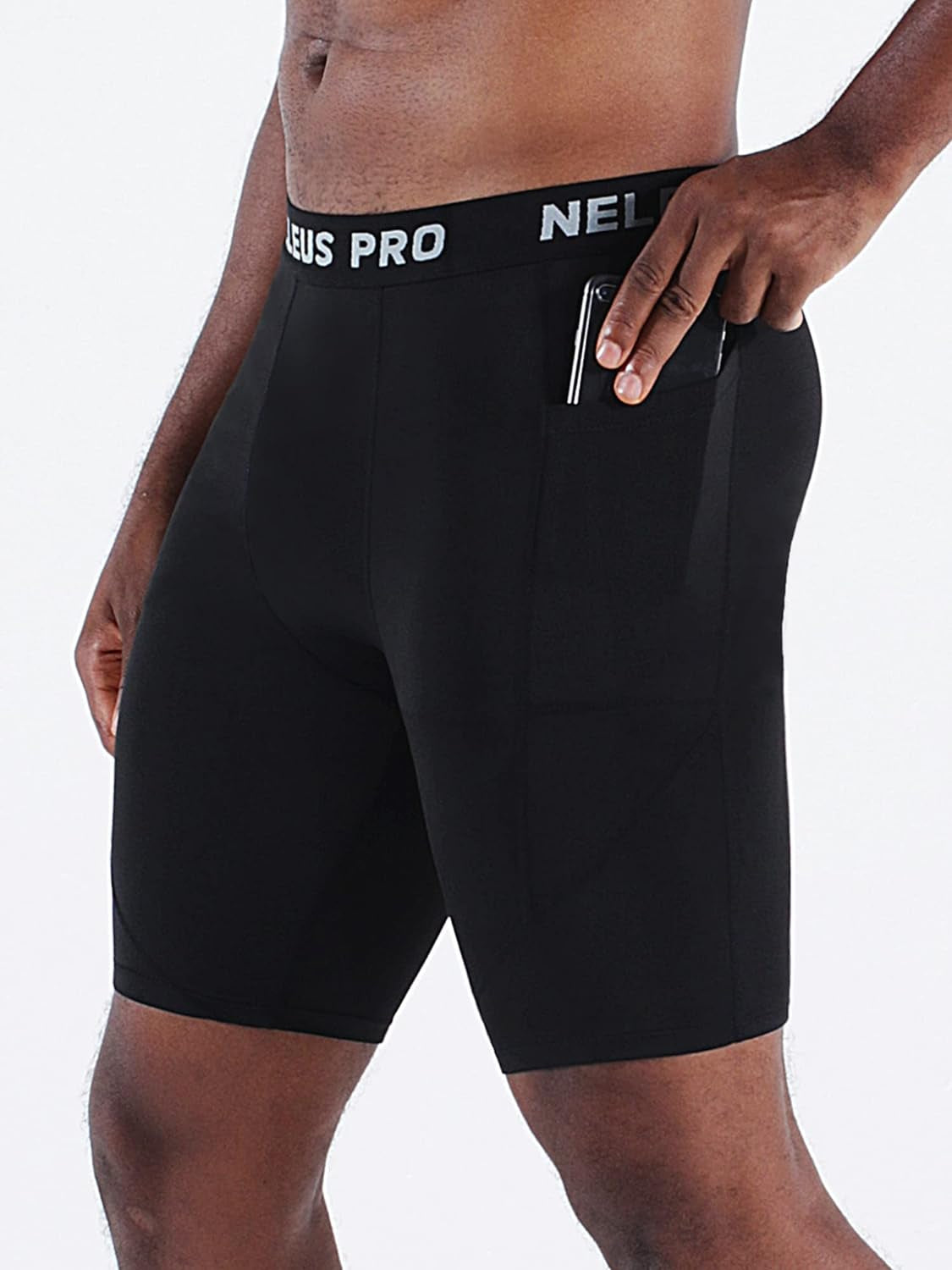 Men'S 3 Pack Running Compression Shorts with Pockets